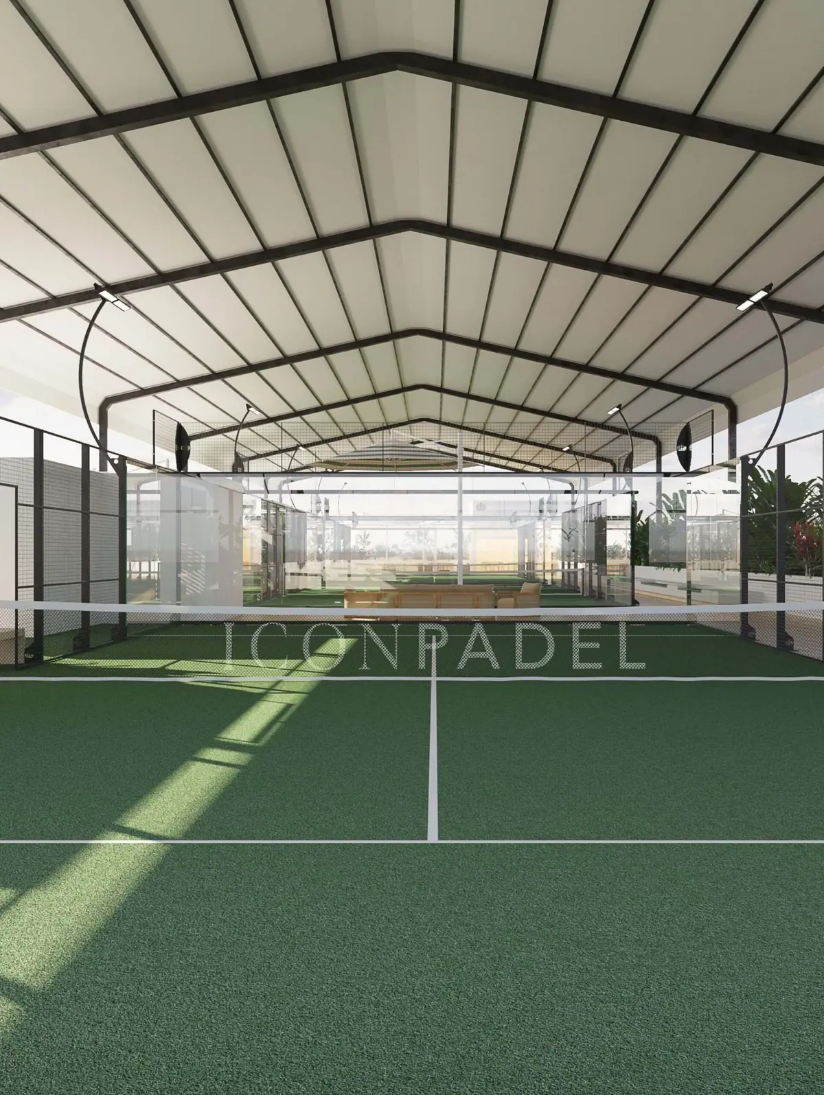 Icon Padel Club indoor and outdoor padel courts in Aventura, Florida