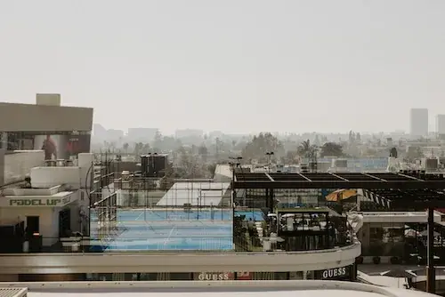 Padel Up Century City outdoor padel courts in Los Angeles, California