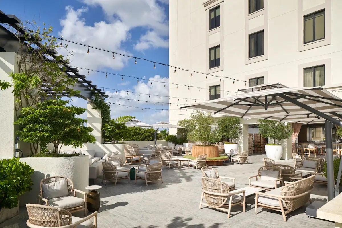 Privé Padel at Thesis outdoor padel courts in Coral Gables, Florida