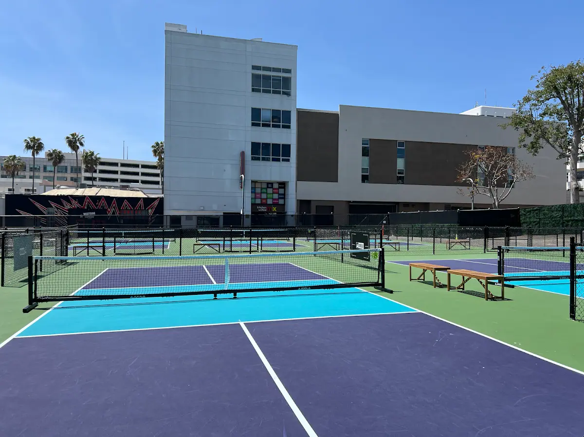 Santa Monica Pickleball Center outdoor padel courts in Santa Monica, California