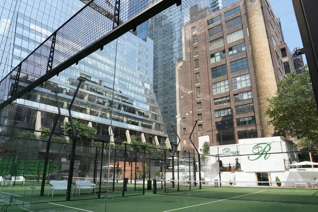 Reserve Padel Hudson Yards glass-enclosed courts in Manhattan
