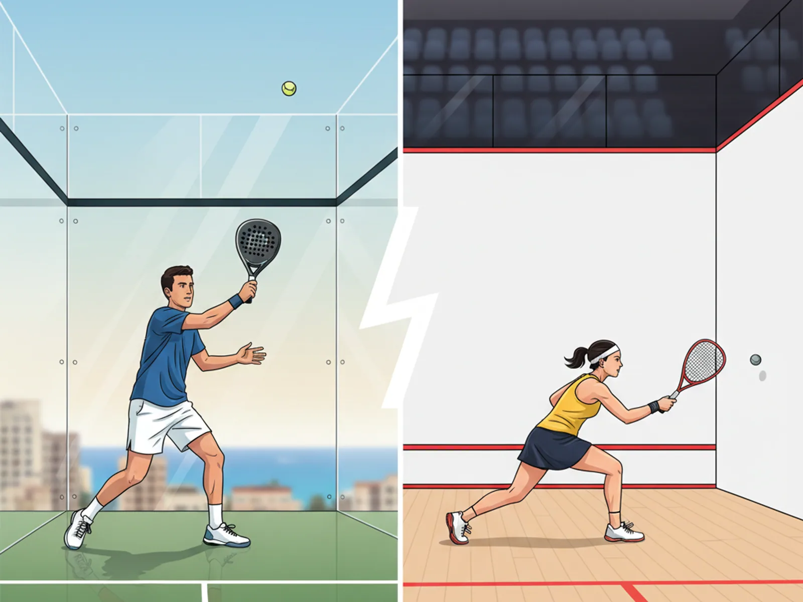 Padel vs Squash: What are the main differences between the two
